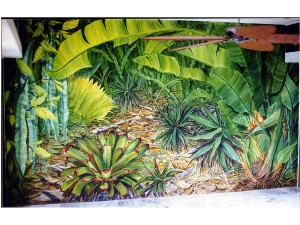 Custom mural painted in one of my art collector's home in St. Thomas, US Virgin Islands.